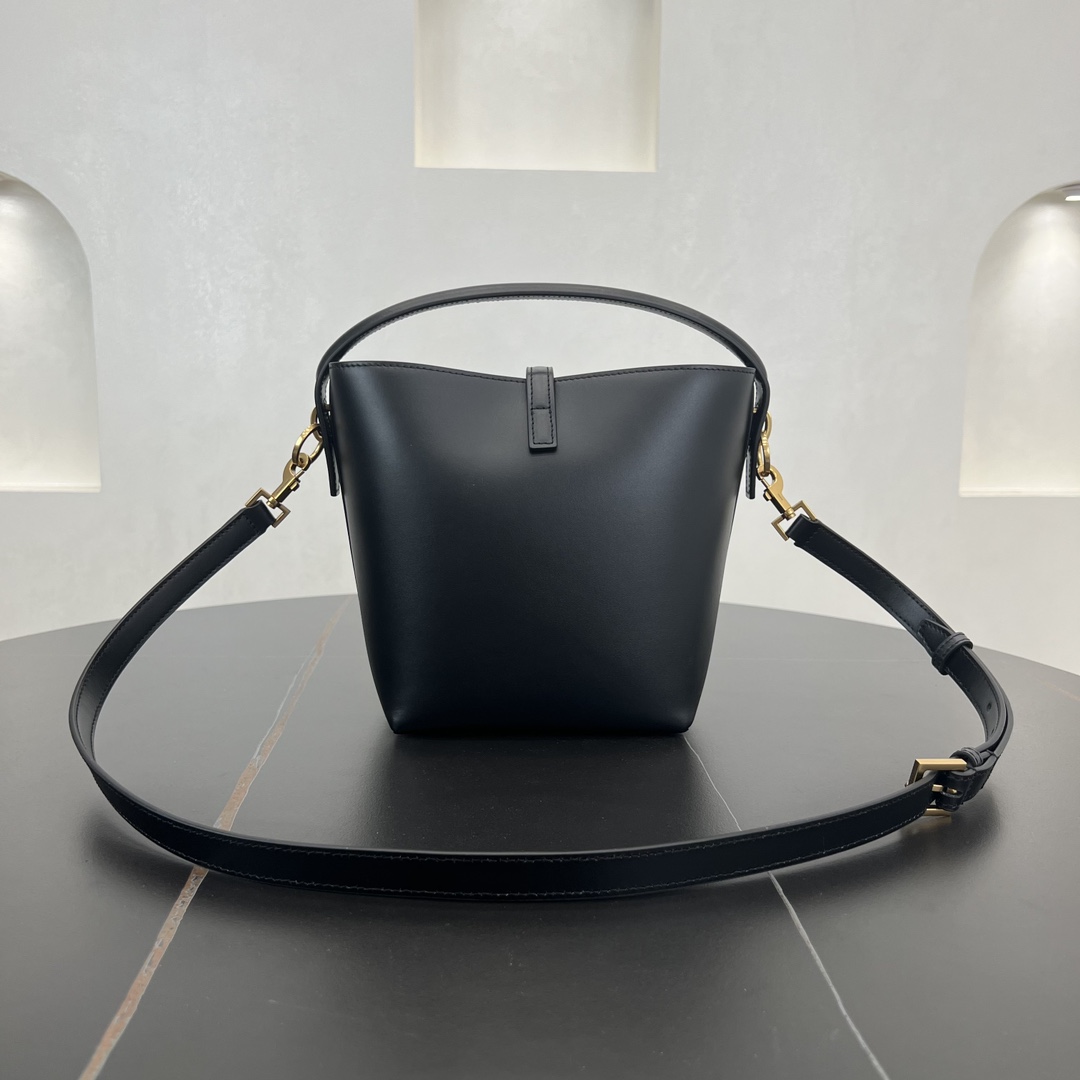 Saint Laurent LE 37 Small Smooth Calfskin Shoulder Bag Handbag Black 749036